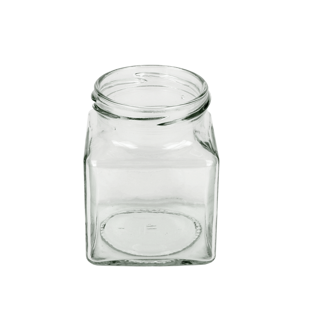 270ml Clear Glass Square Jar - Glass - Food Glass - Colorlites