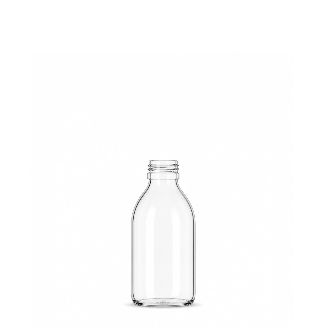 150ml Clear Glass Alpha Bottle - Glass - Medical Glass - Coloured Bottles