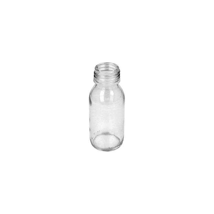 60ml Clear Glass Alpha Bottle - Glass - Medical Glass - Coloured Bottles