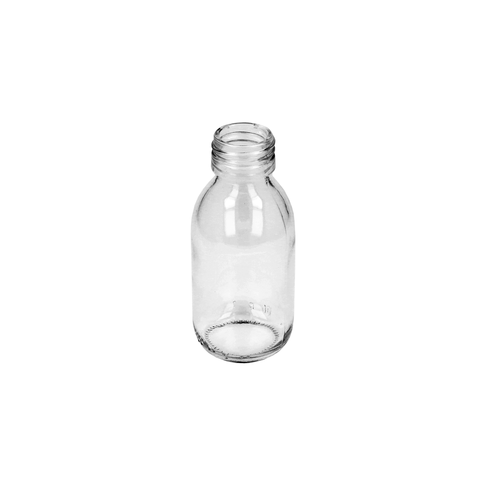 100ml Clear Glass Alpha Bottle - Glass - Medical Glass - Coloured Bottles