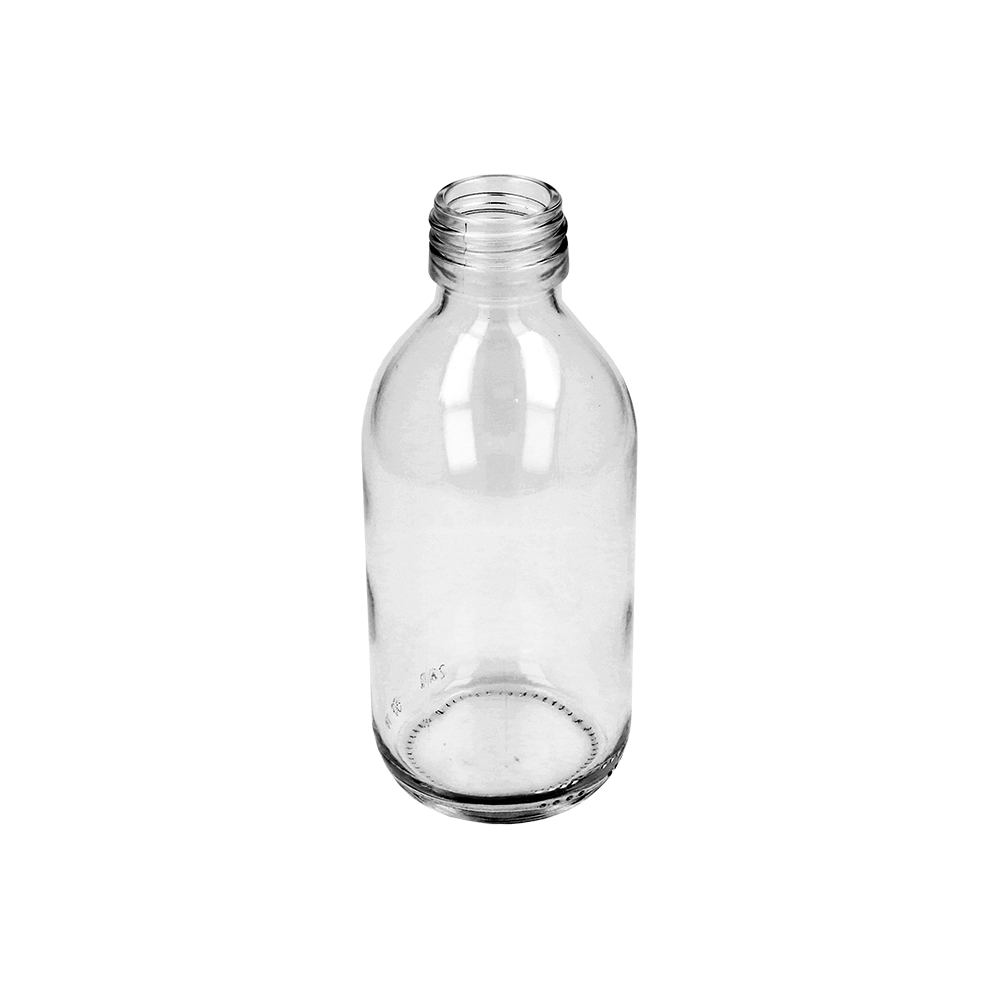 200ml Clear Glass Alpha Bottle - Glass - Medical Glass - Coloured Bottles
