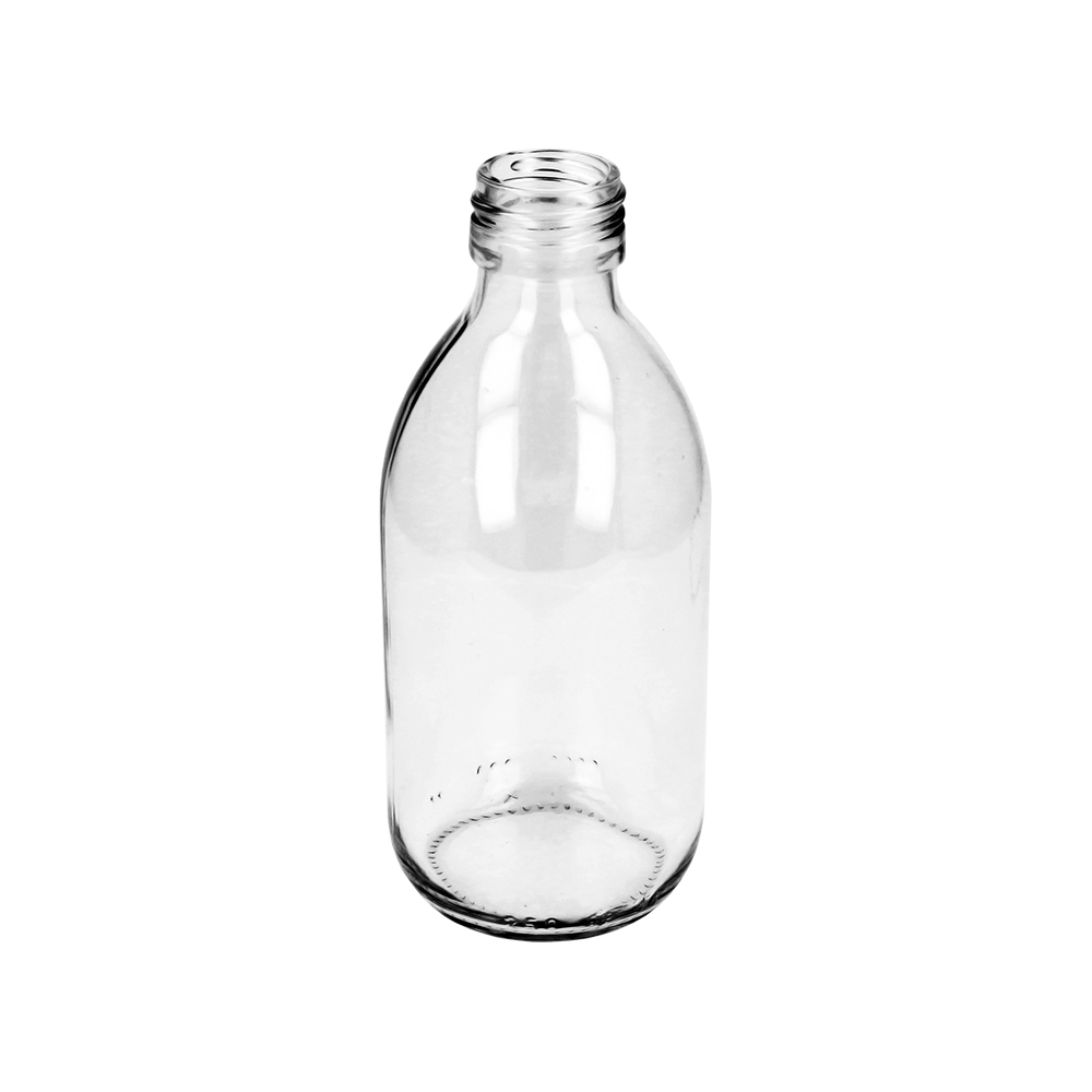250ml Clear Glass Alpha Bottle - Glass - Medical Glass - Coloured Bottles