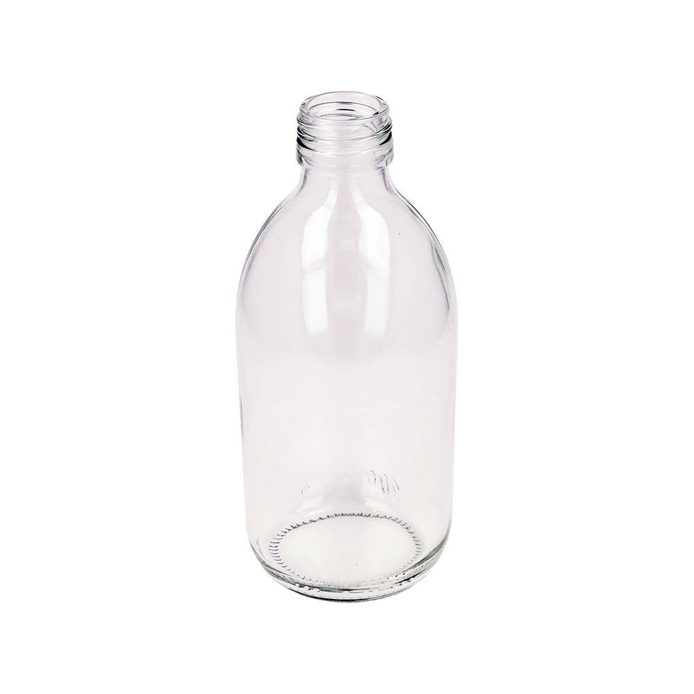 300ml Clear Glass Alpha Bottle - Glass - Medical Glass - Coloured Bottles