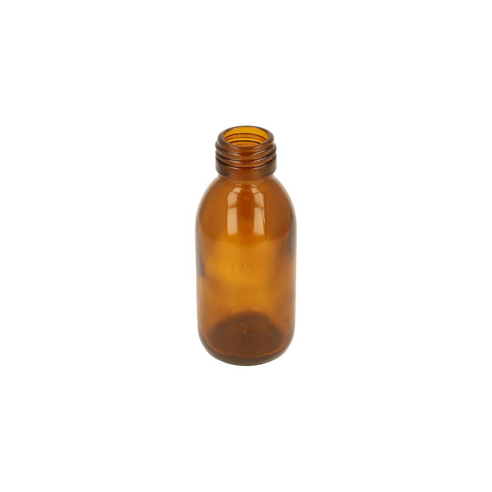 100ml Amber Glass Alpha Bottle - Glass - Medical Glass - Coloured Bottles
