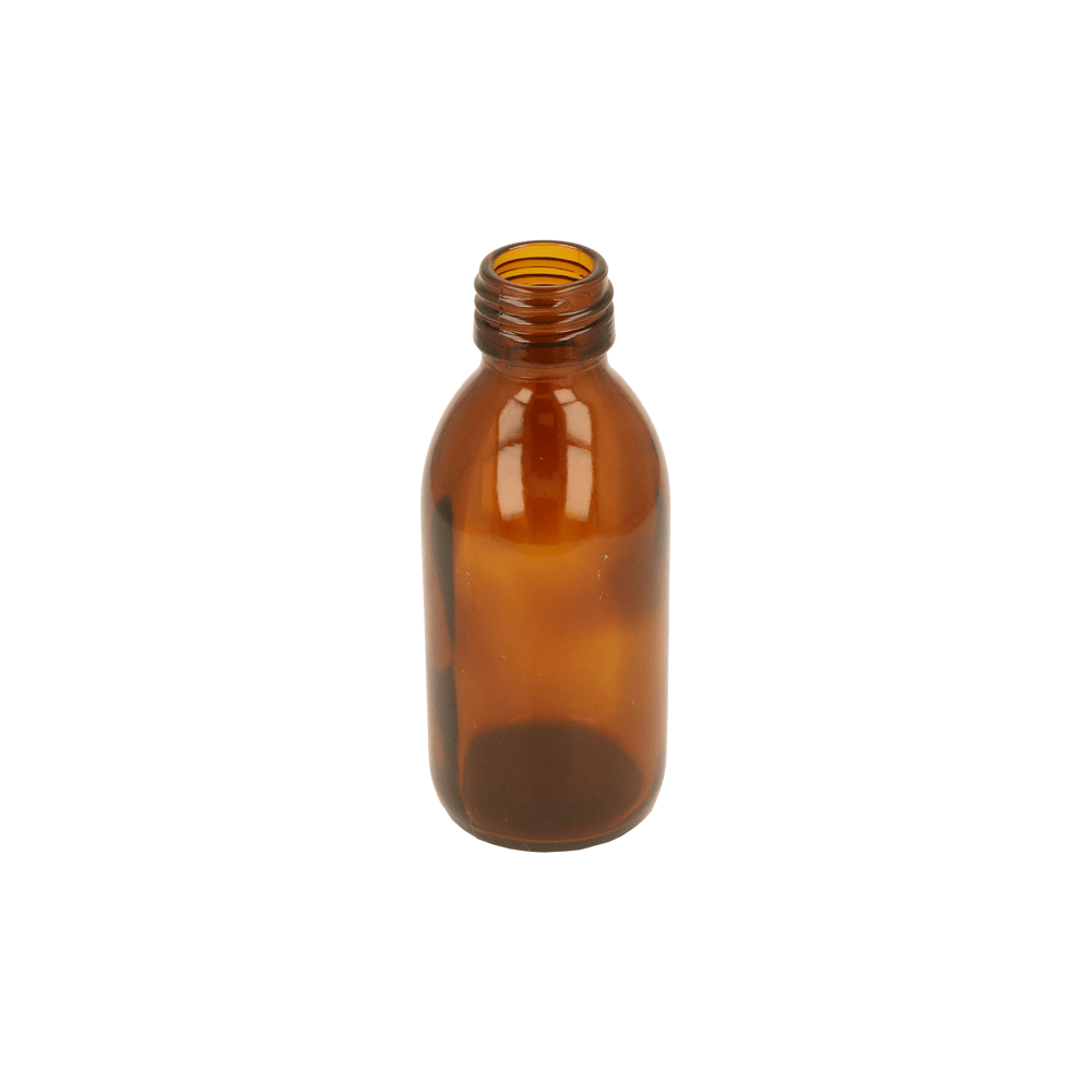 150ml Amber Glass Alpha Bottle - Glass - Medical Glass - Coloured Bottles