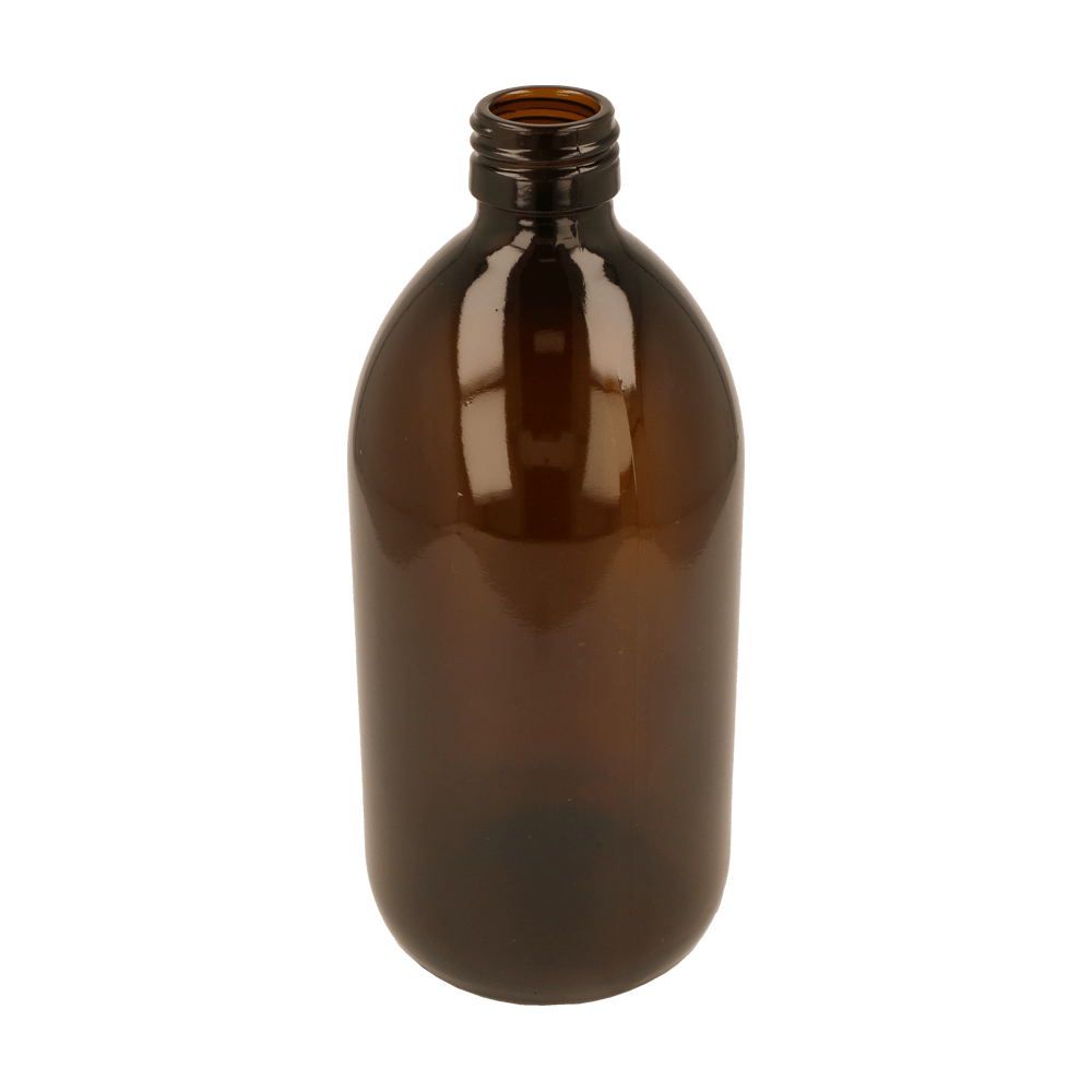 500ml Amber Glass Alpha Bottle - Glass - Medical Glass - Coloured Bottles