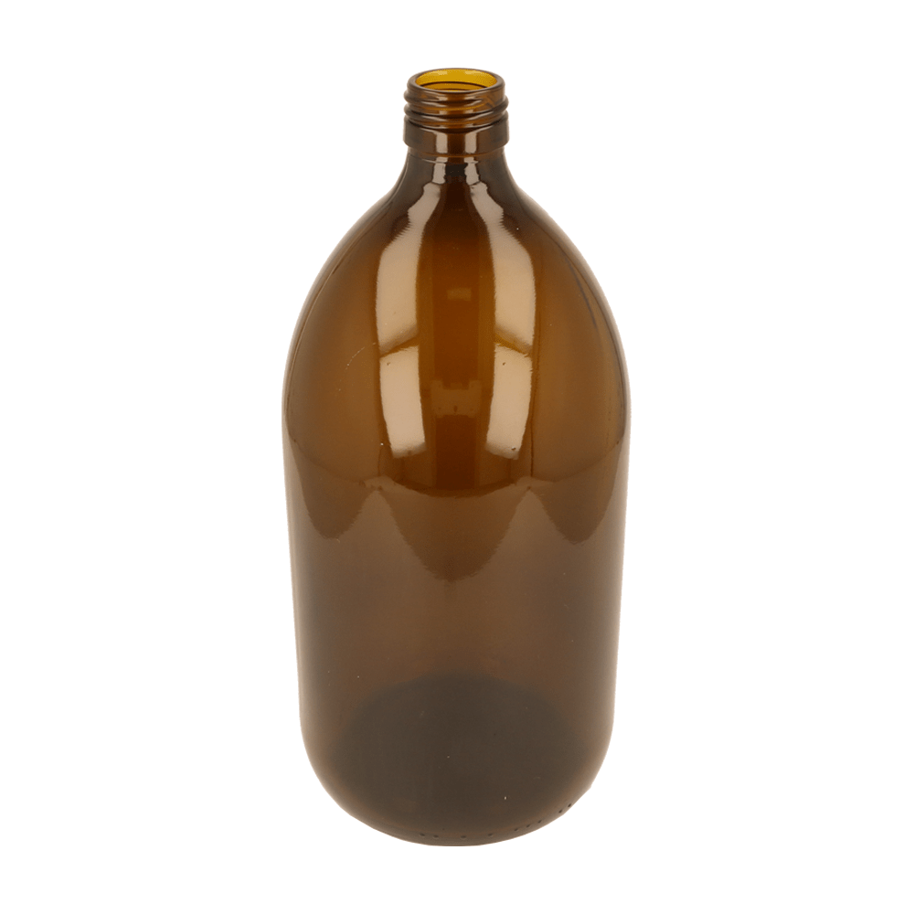 1000ml Amber Glass Alpha Bottle - Glass - Medical Glass - Coloured Bottles