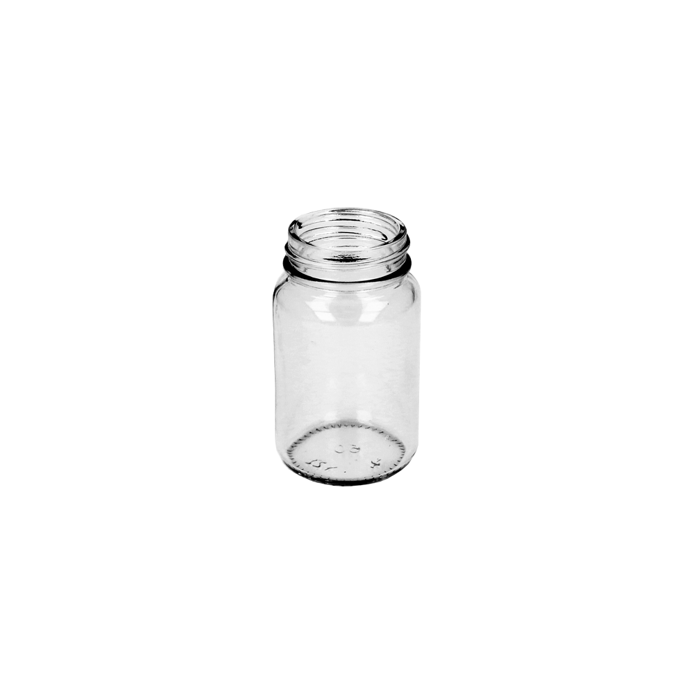 60ml Clear Glass Powder Jar - Glass - Medical Glass - Coloured Bottles
