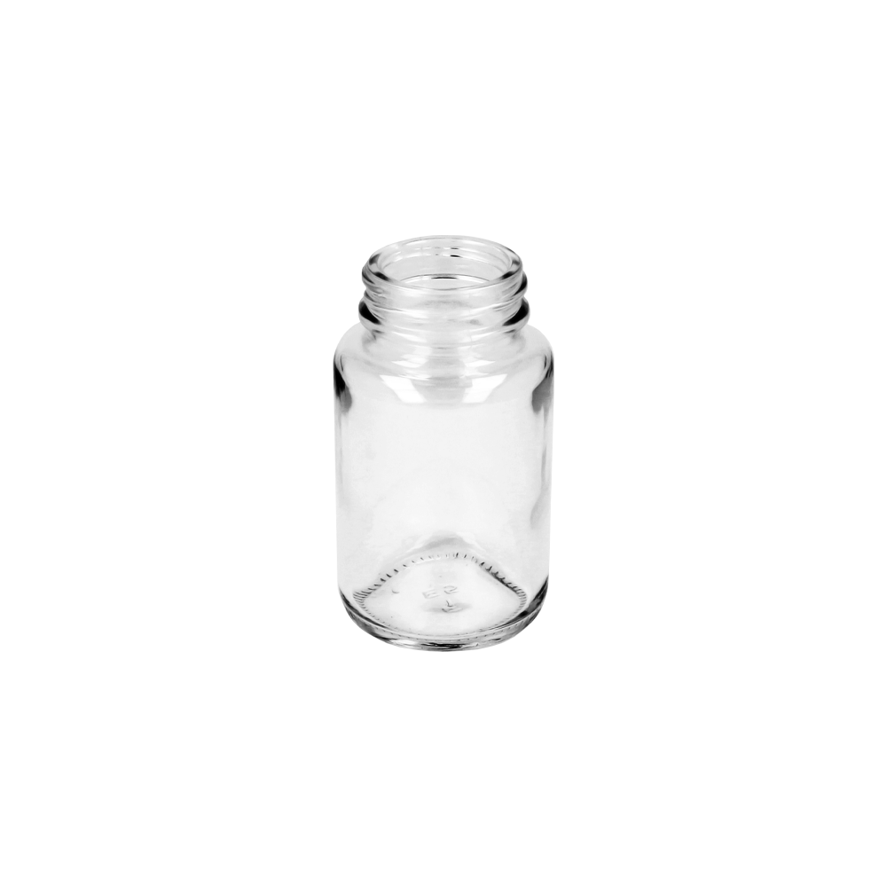130ml Clear Glass Powder Jar - Glass - Medical Glass - Coloured Bottles