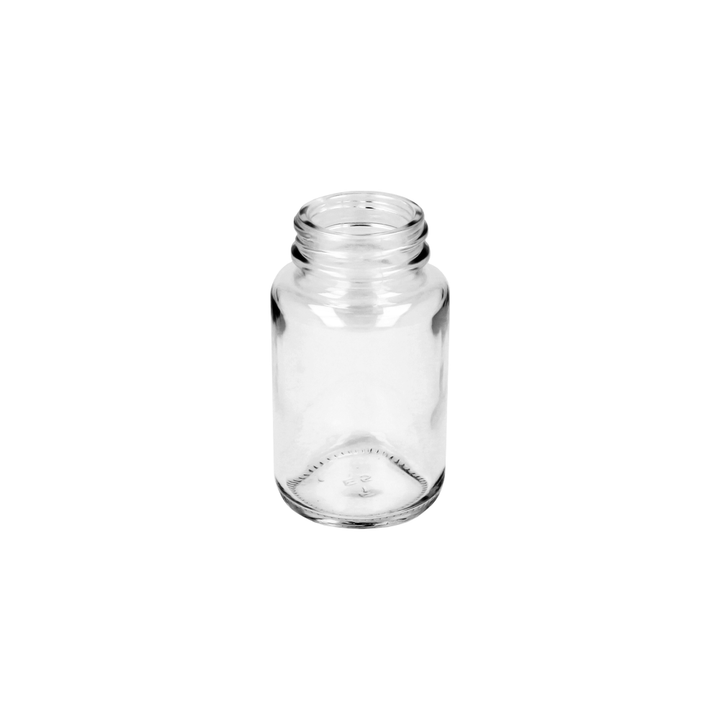 130ml Clear Glass Powder Jar - Glass - Medical Glass - Coloured Bottles