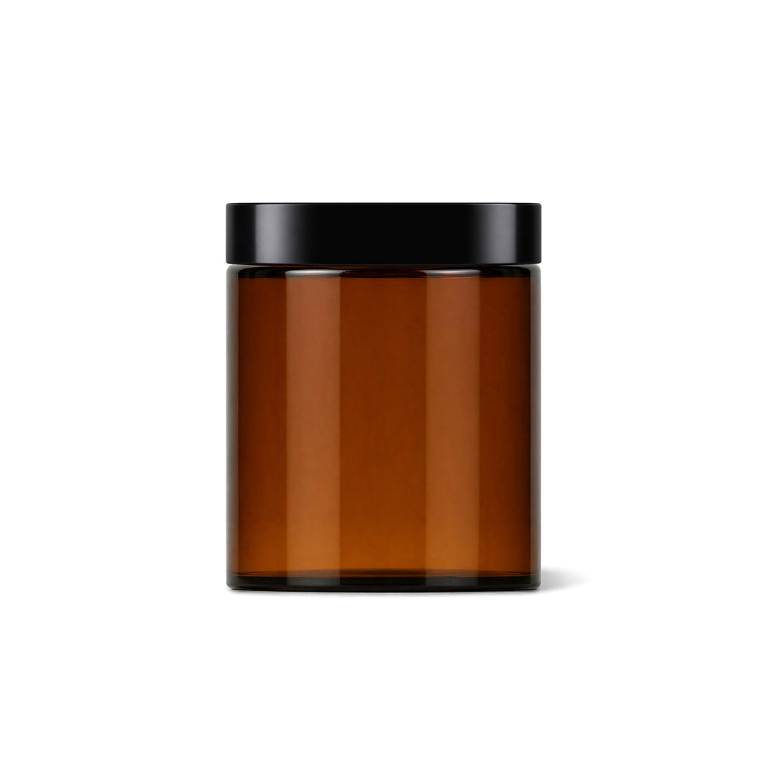 180ml Amber Glass Squat Jar - Glass - Cosmetic Glass - Coloured Bottles