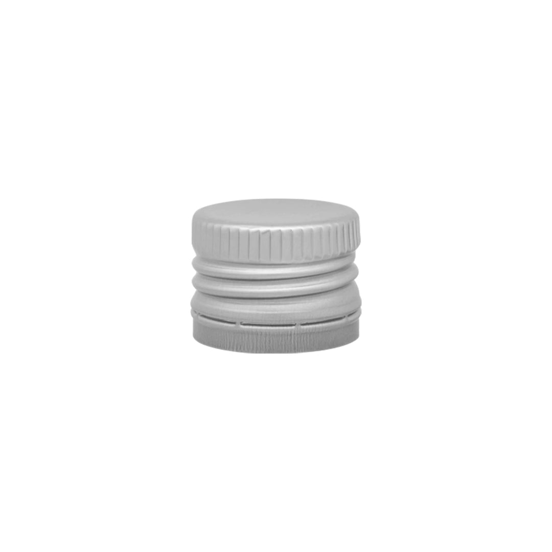 18mm Silver Aluminium Screw Cap - Closures - Coloured Bottles