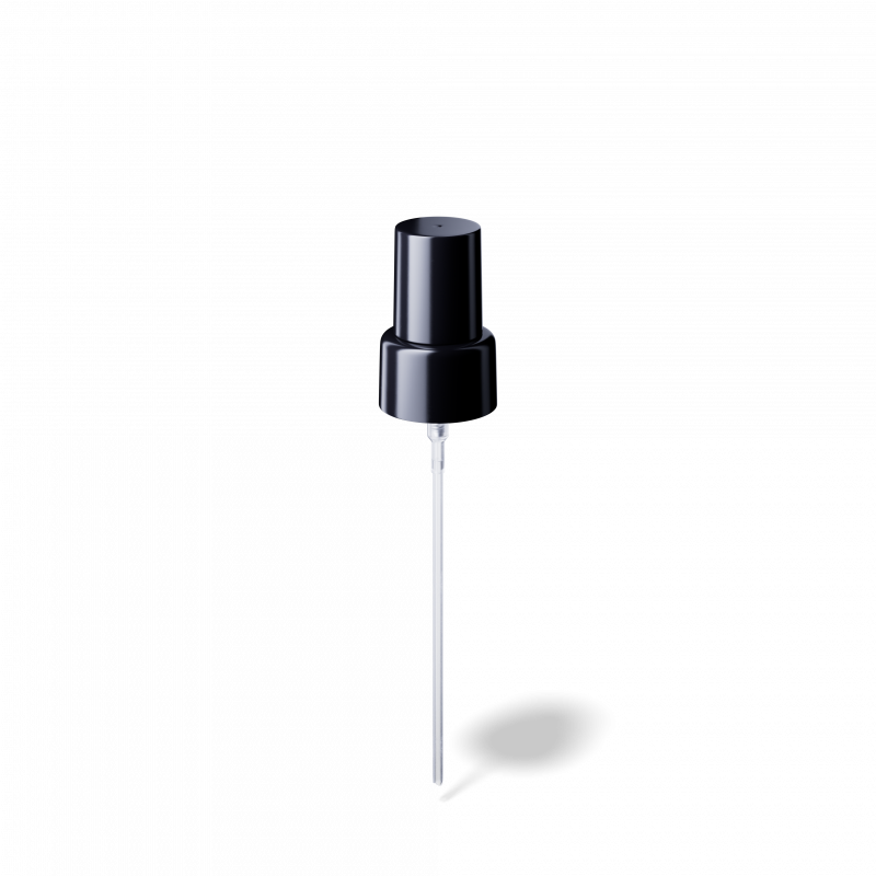 Miron - Mist sprayer Sinfonia, 22/410, PP, black, glossy, dose 0.10ml, black overcap (Mira 50) - Pumps - Miron