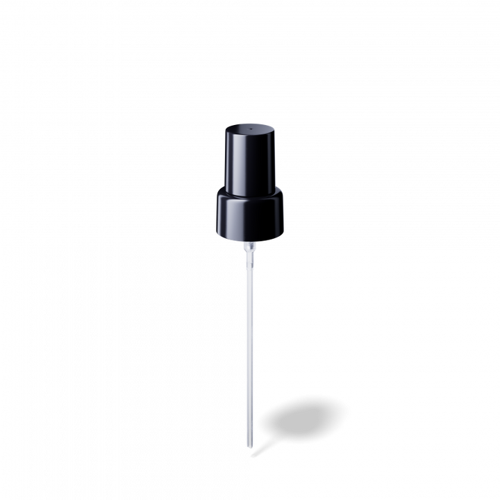 Miron - Mist sprayer Sinfonia, 22/410, PP, black, glossy, dose 0.10ml, black overcap (Mira 50) - Pumps - Miron