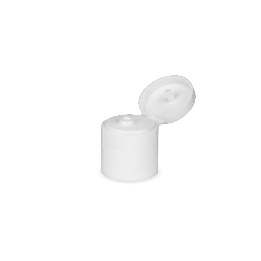 20/415 White Flip Top Cap - - ColouredBottles