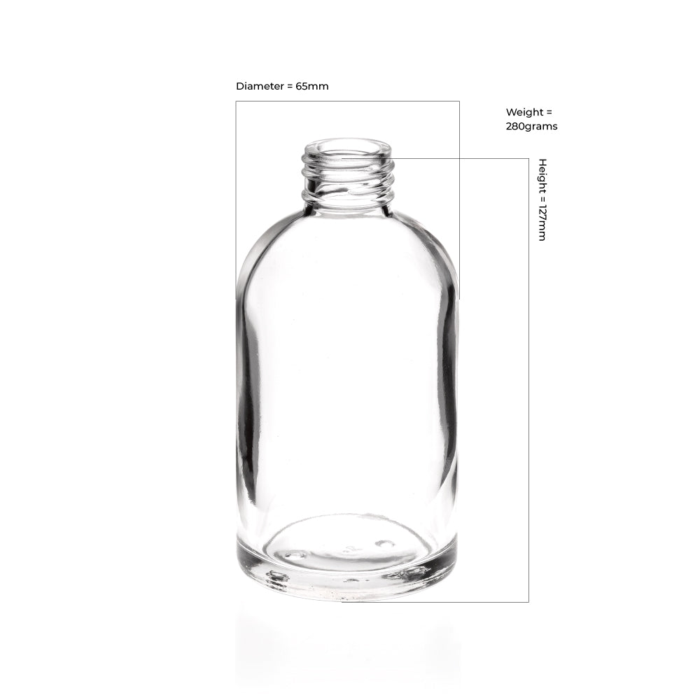 200ml Clear Glass Blake Diffuser Bottle - Glass - Diffuser Glass - Coloured Bottles