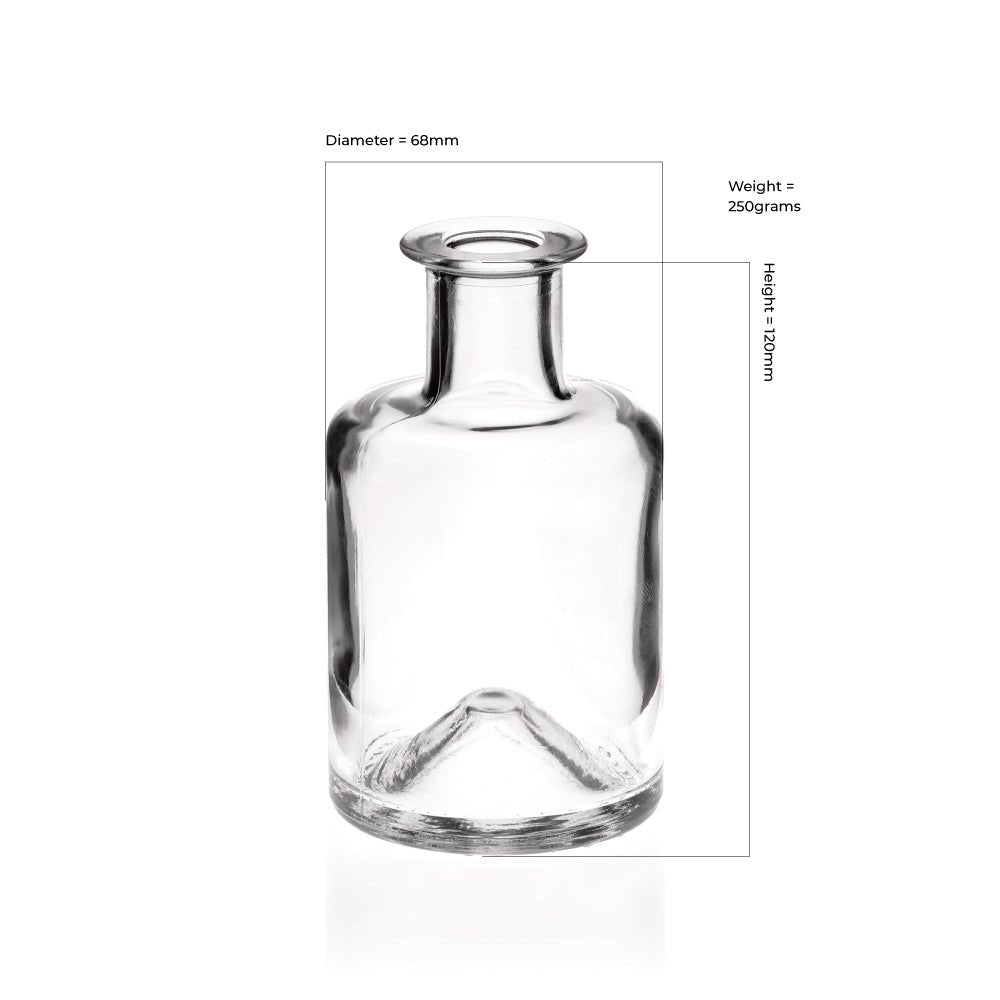 200ml Clear Glass Herbalist Bottle - Glass - Food Glass - Colorlites