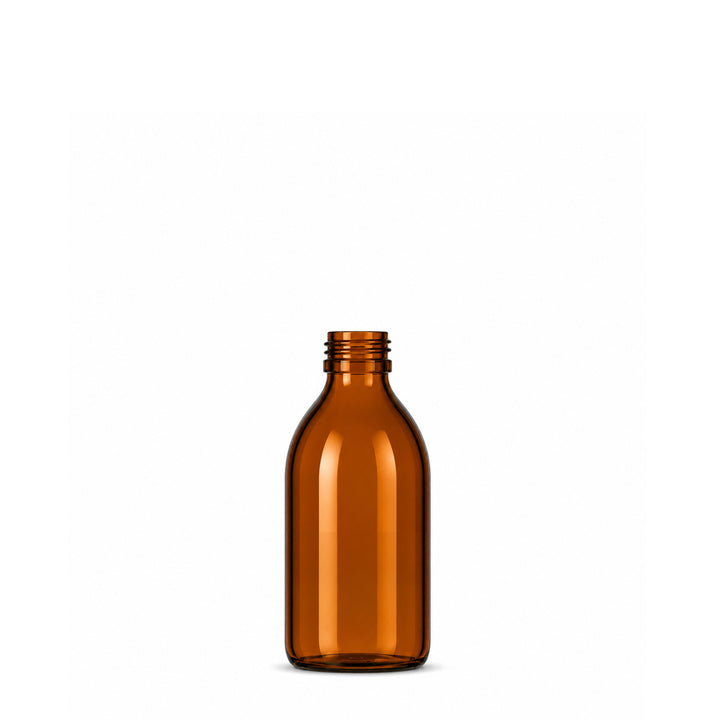 200ml Amber Glass Alpha Bottle - Glass - Medical Glass - Coloured Bottles