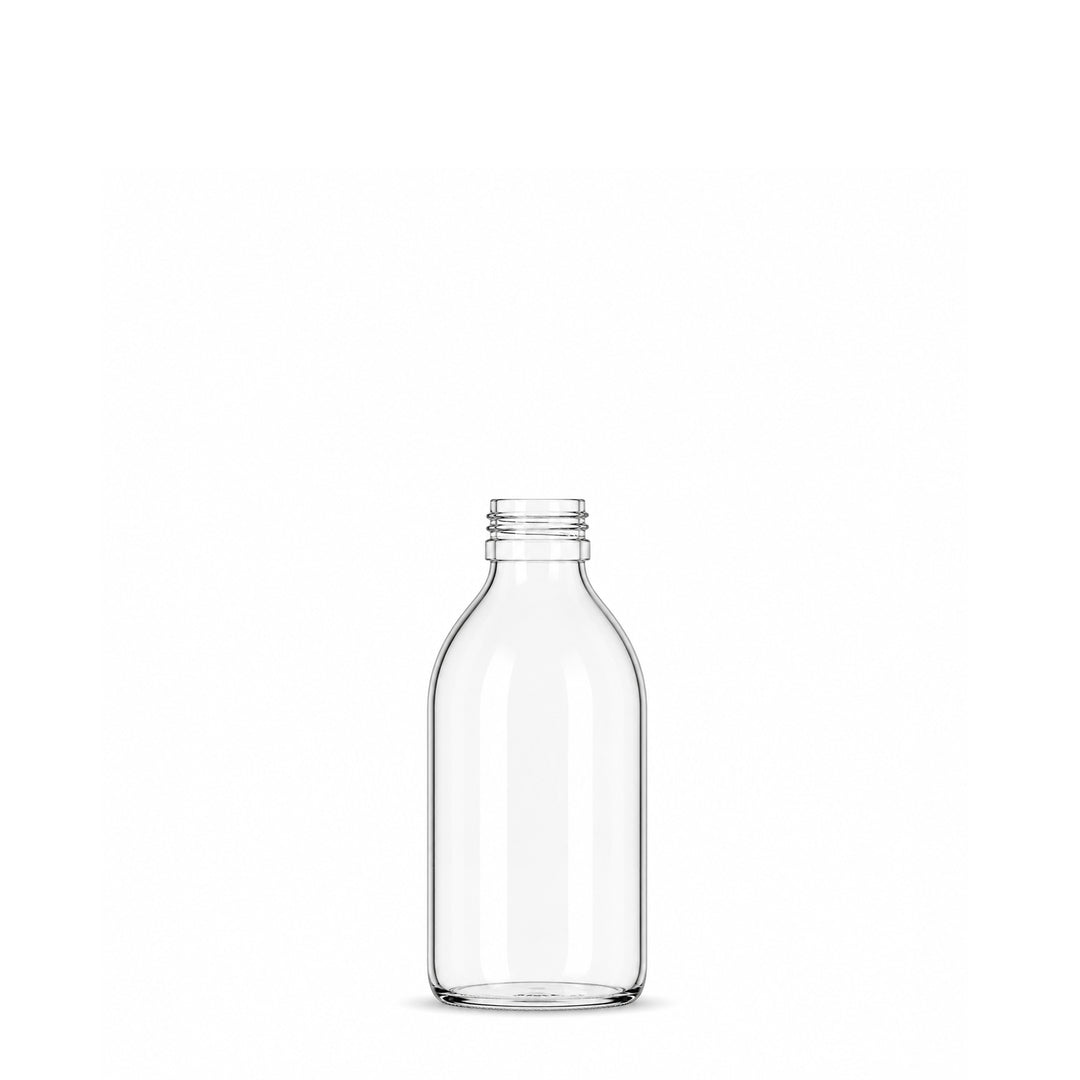 200ml Clear Glass Alpha Bottle - Glass - Medical Glass - Coloured Bottles