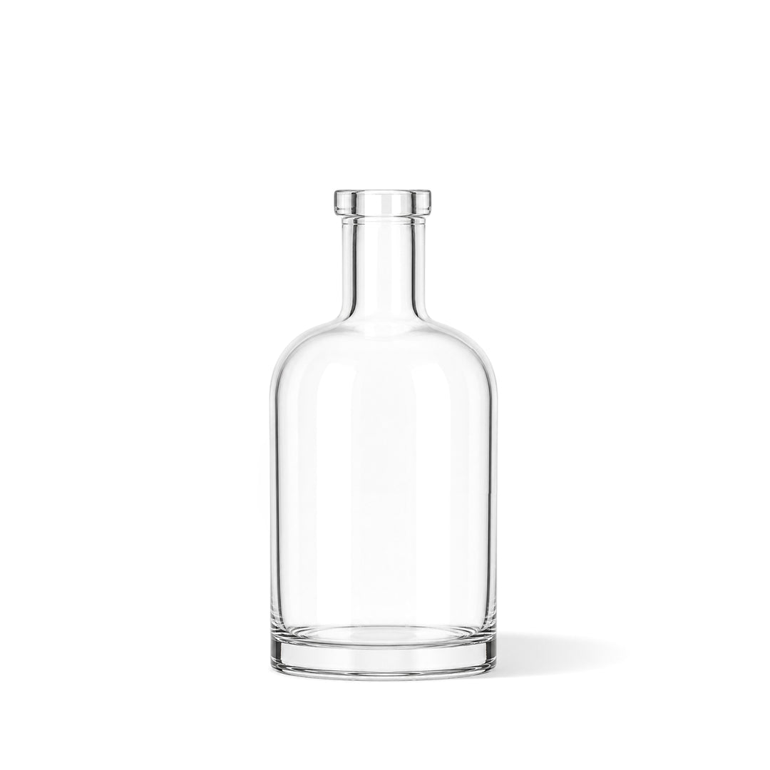 200ml Clear Glass Round Nocturne Bottle - Glass - Food Glass - Coloured Bottles