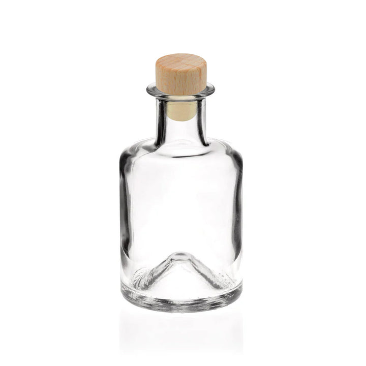 200ml Clear Glass Herbalist Bottle & 19mm Synthetic Headed Cork - - ColouredBottles