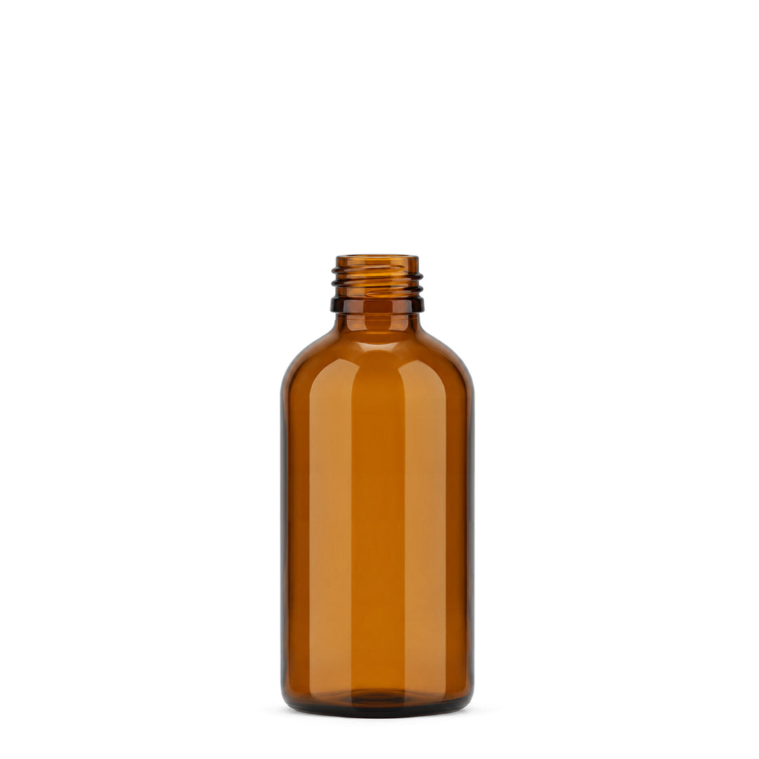 200ml Amber Glass Boston Round Bottle - Glass - Medical Glass - Coloured Bottles
