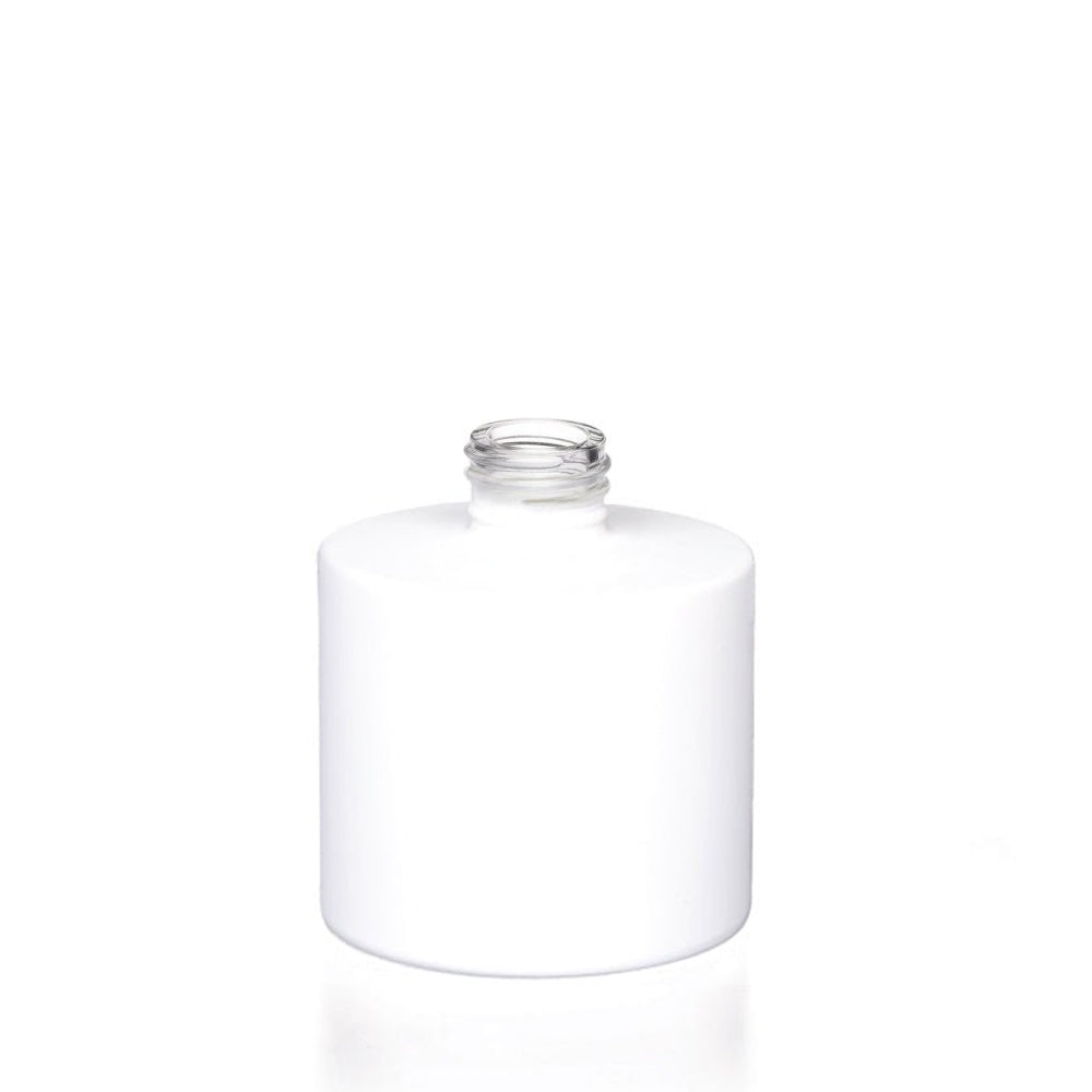 200ml Gloss White Glass Round Diffuser Bottle - Glass - Diffuser Glass - Colorlites