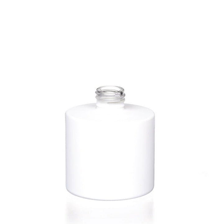 200ml Gloss White Glass Round Diffuser Bottle - Glass - Diffuser Glass - Colorlites