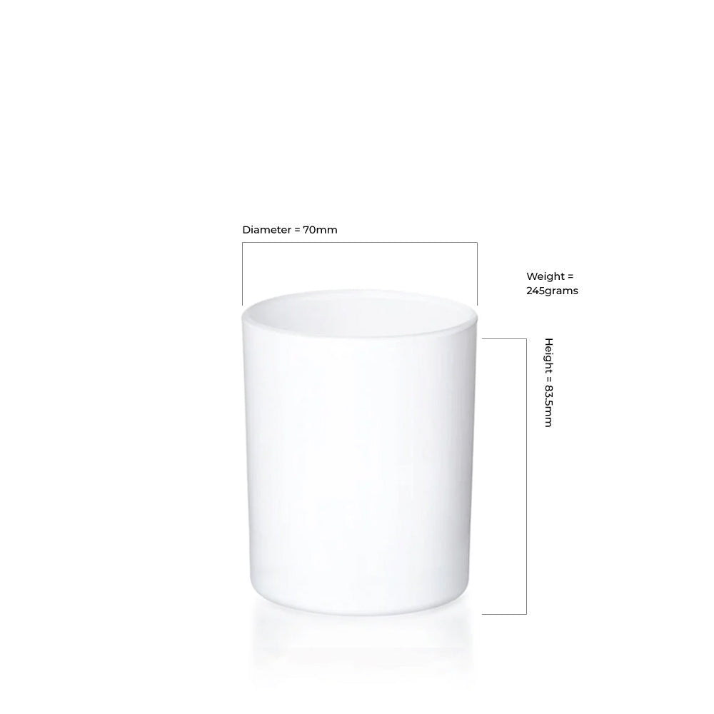 20cl Matt White Karen Candle Glass - Glass - Candle Glass - Colorlites