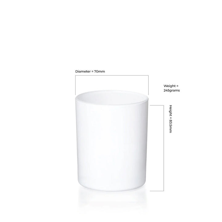 20cl Matt White Karen Candle Glass - Glass - Candle Glass - Colorlites