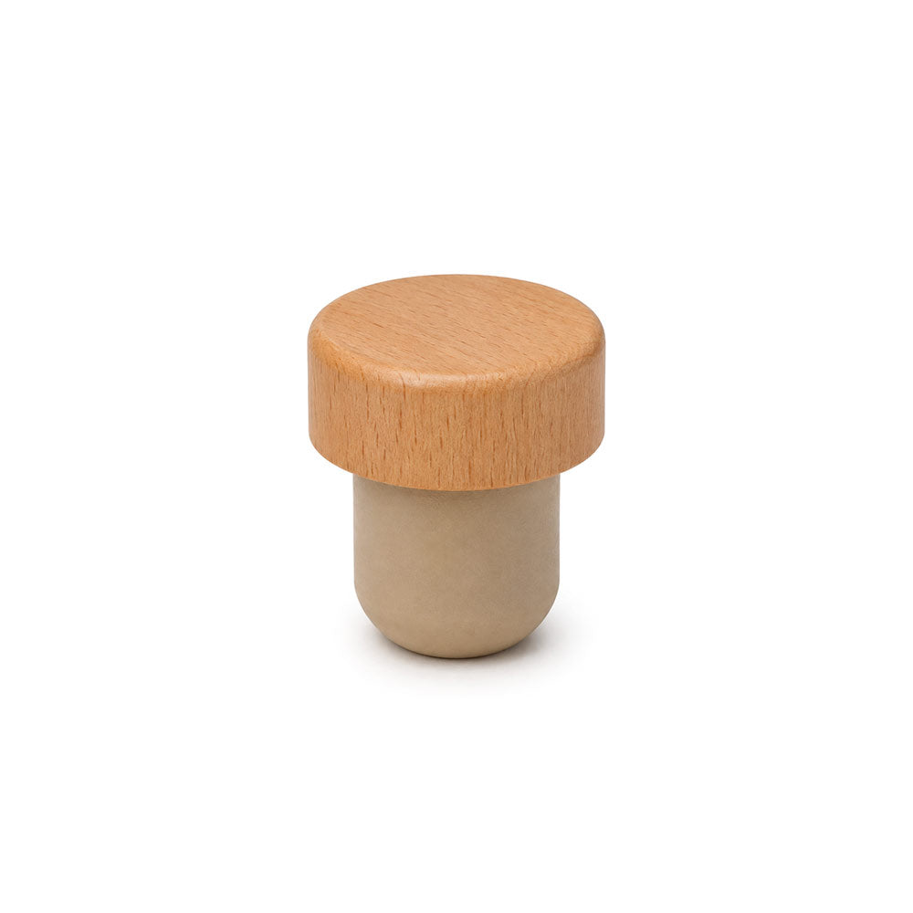 22.5mm Wood Effect Beige Synthetic Headed Cork - Closures - Coloured Bottles