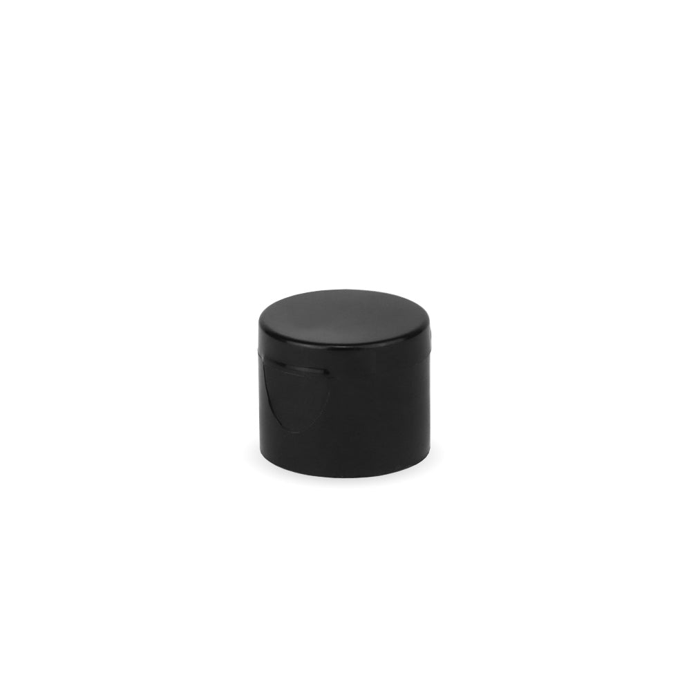 24/415 Black Flip Top Cap - - ColouredBottles