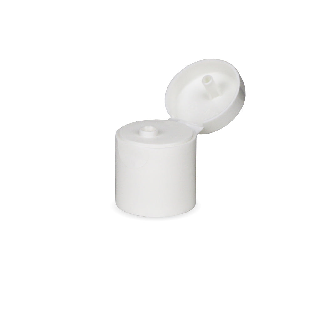 24/415 White Flip Top Cap - - ColouredBottles