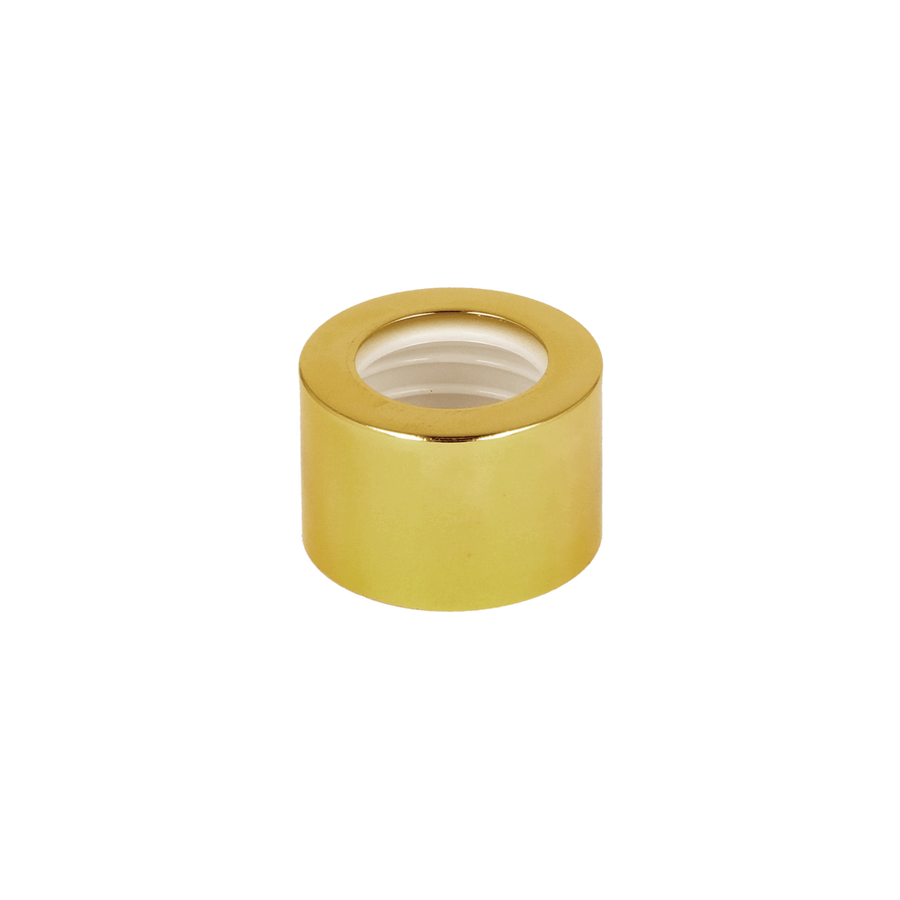 Diffuser Caps - 28/410 Gloss Gold Metal Shelled Diffuser Cap
