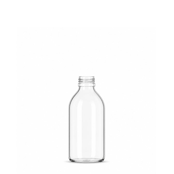 250ml Clear Glass Alpha Bottle - Glass - Medical Glass - Coloured Bottles