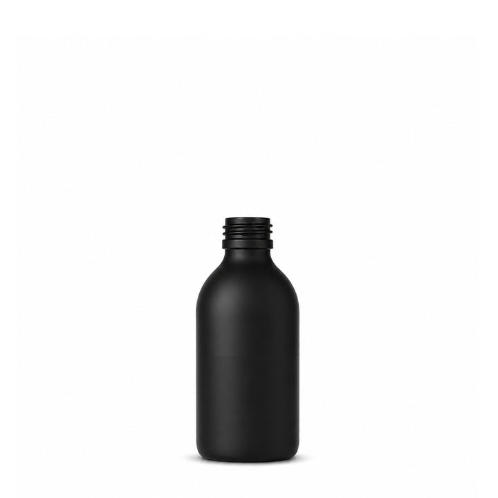 250ml Matt Black Glass Alpha Bottle - Glass - Medical Glass - Coloured Bottles