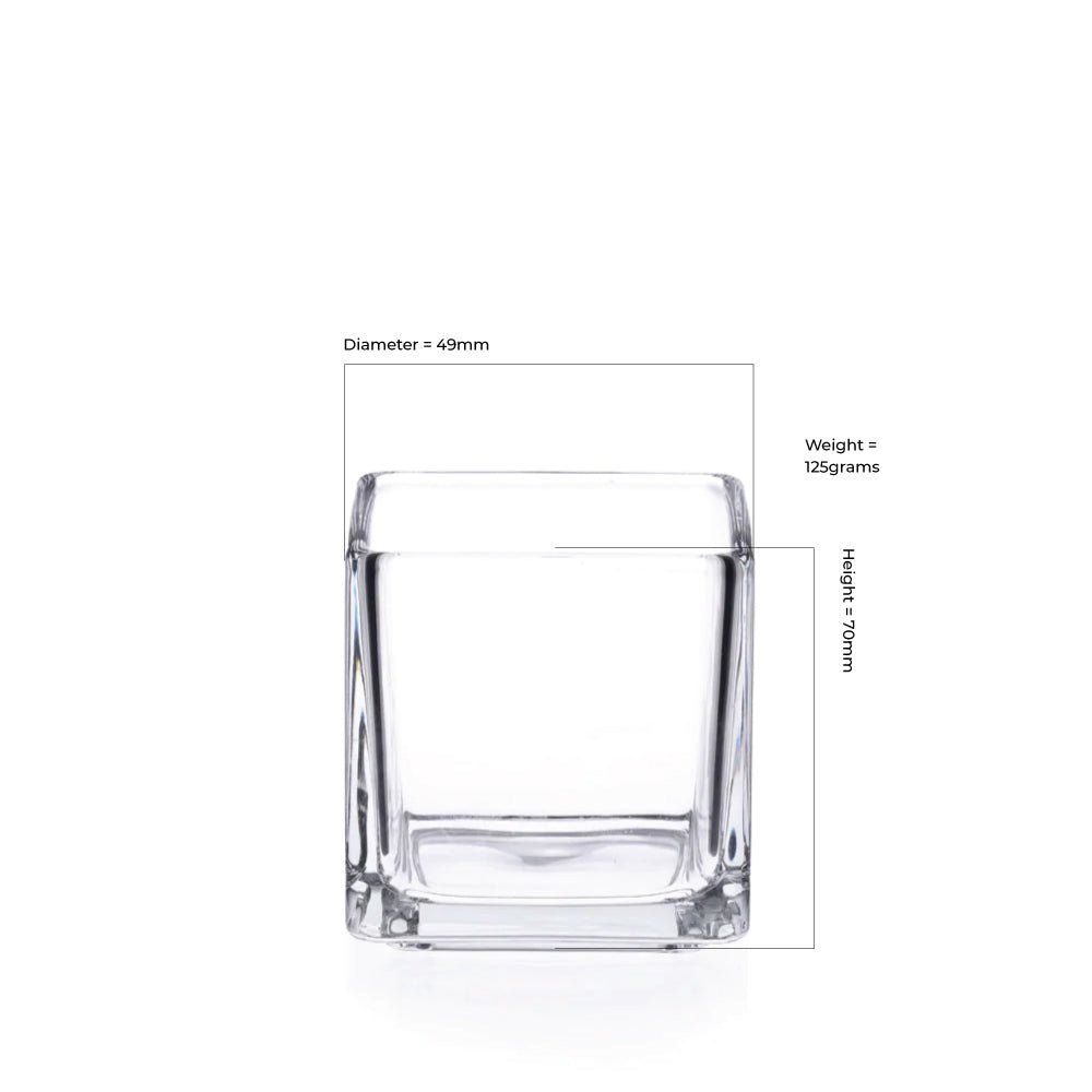 25cl Clear Square Candle Glass - Glass - Candle Glass - Colorlites