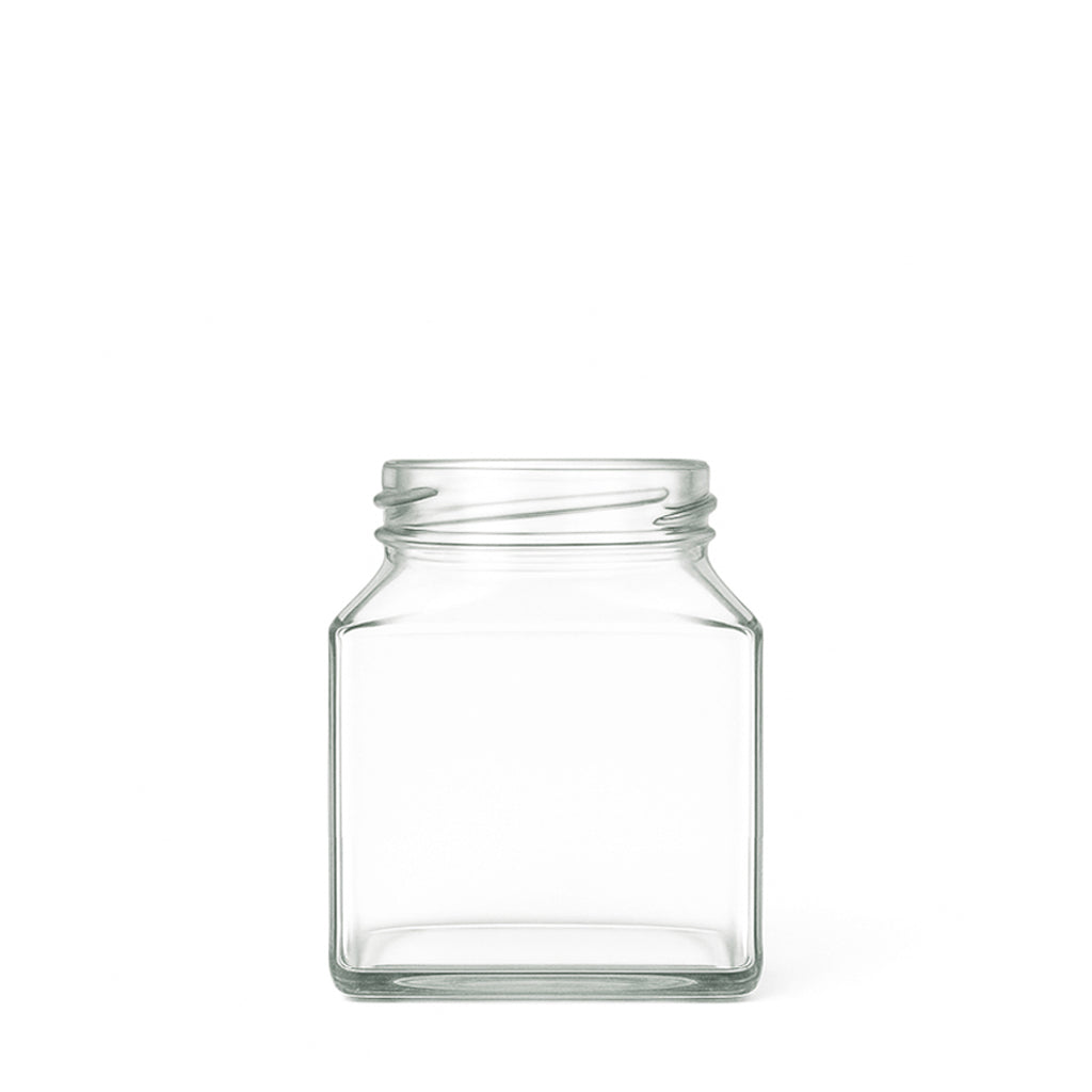 270ml Clear Glass Square Jar - Glass - Food Glass - Colorlites