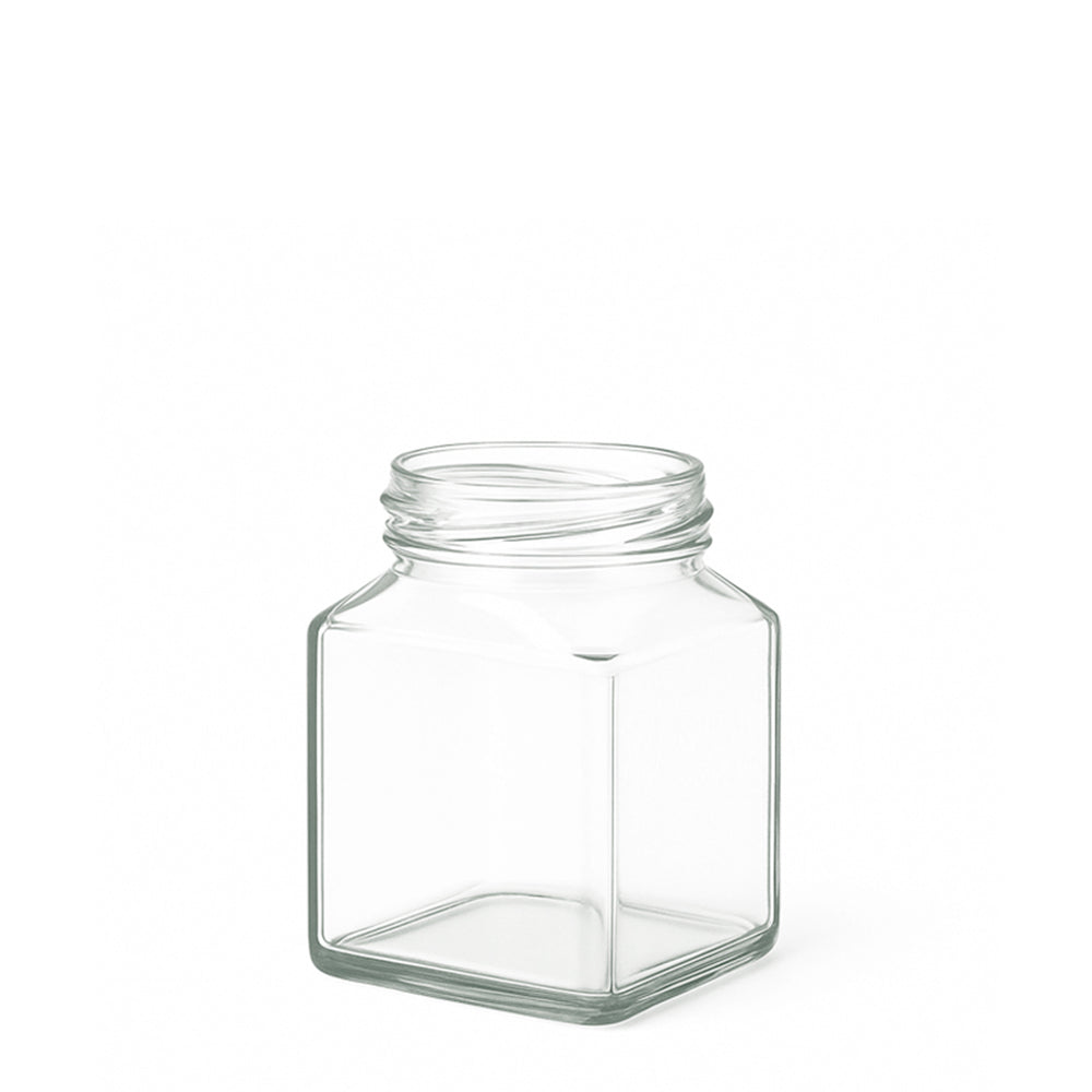 270ml Clear Glass Square Jar - Glass - Food Glass - Colorlites