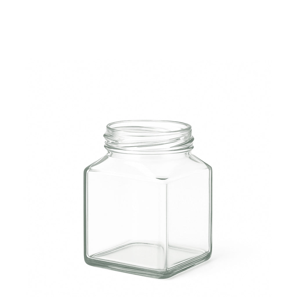 270ml Clear Glass Square Jar - Glass - Food Glass - Colorlites