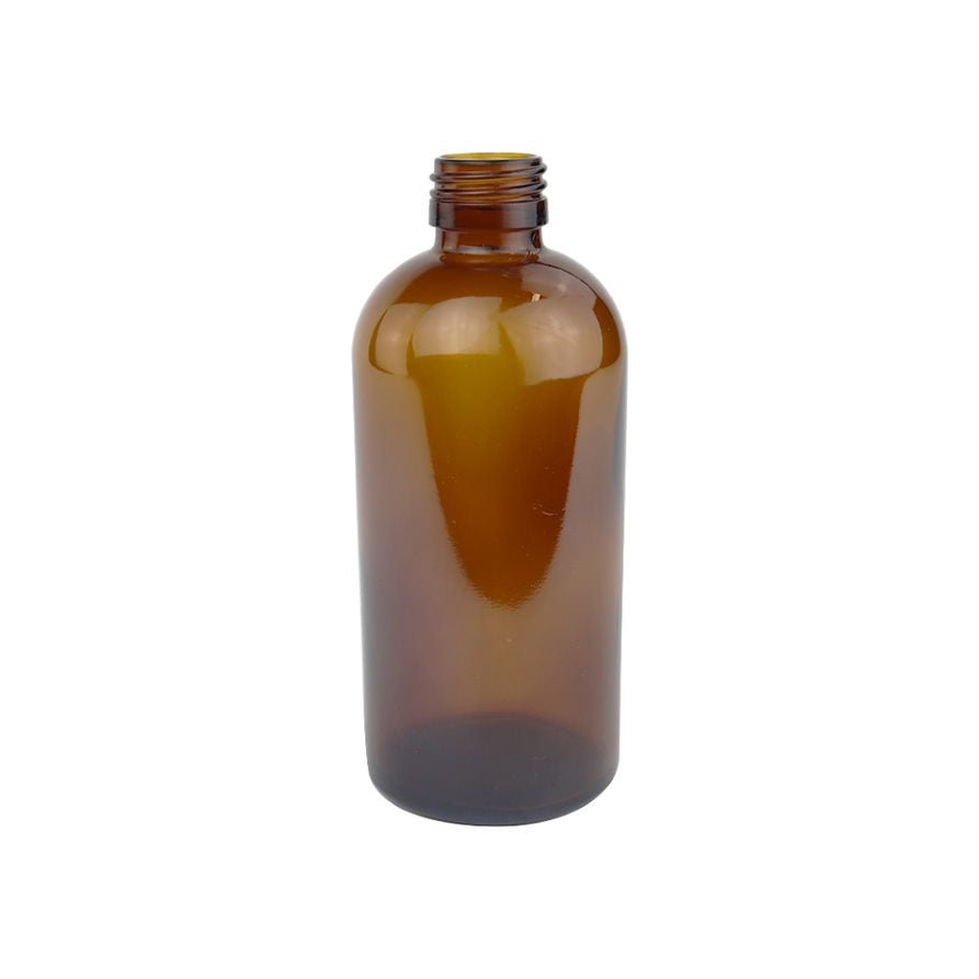 300ml Amber Glass Boston Round Bottle - Glass - Medical Glass - Coloured Bottles