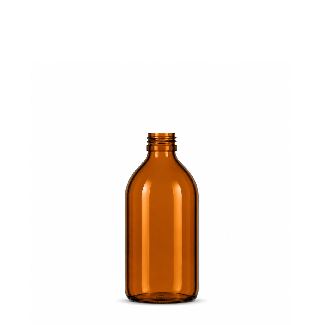 300ml Amber Glass Alpha Bottle - Glass - Medical Glass - Coloured Bottles