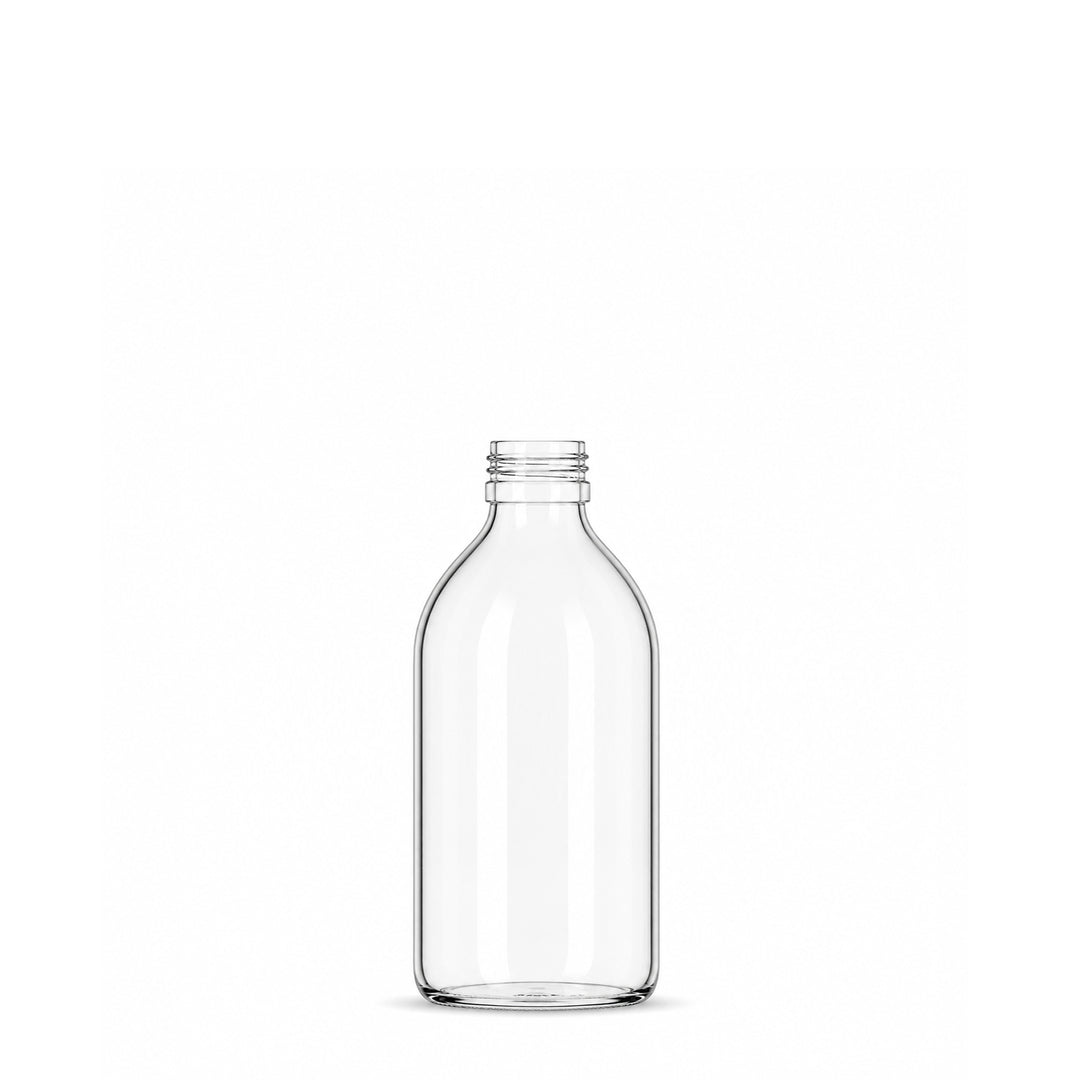 300ml Clear Glass Alpha Bottle - Glass - Medical Glass - Coloured Bottles