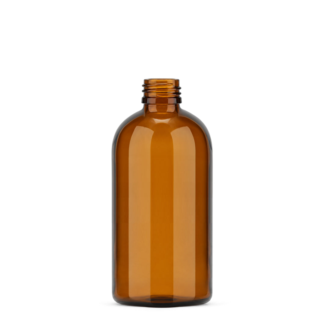 300ml Amber Glass Boston Round Bottle - Glass - Medical Glass - Coloured Bottles
