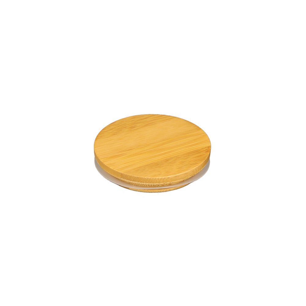 Candle Glass Lids - 30cl Karen Wooden Lid With Rubber Seal