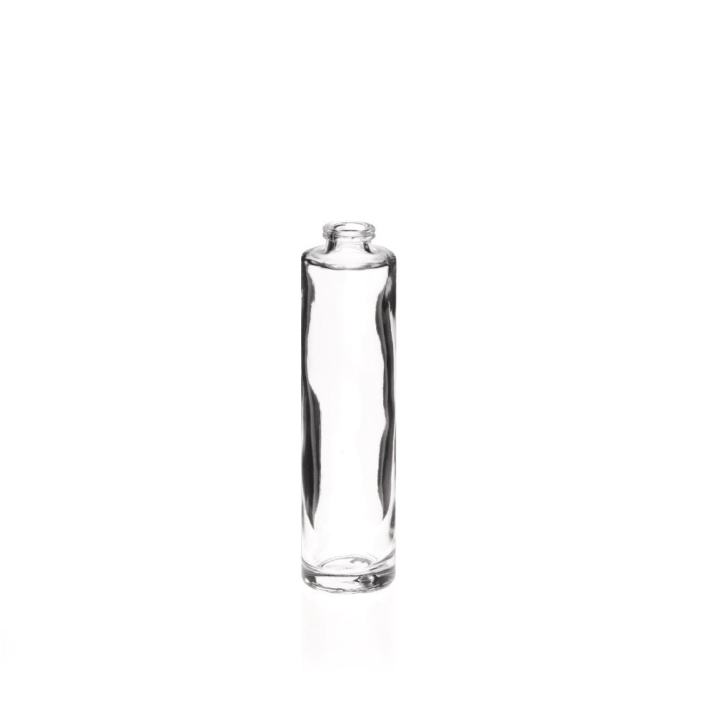 30ml Clear Glass Tall Round Cuban Bottle - Glass - Fragrance Glass - Coloured Bottles