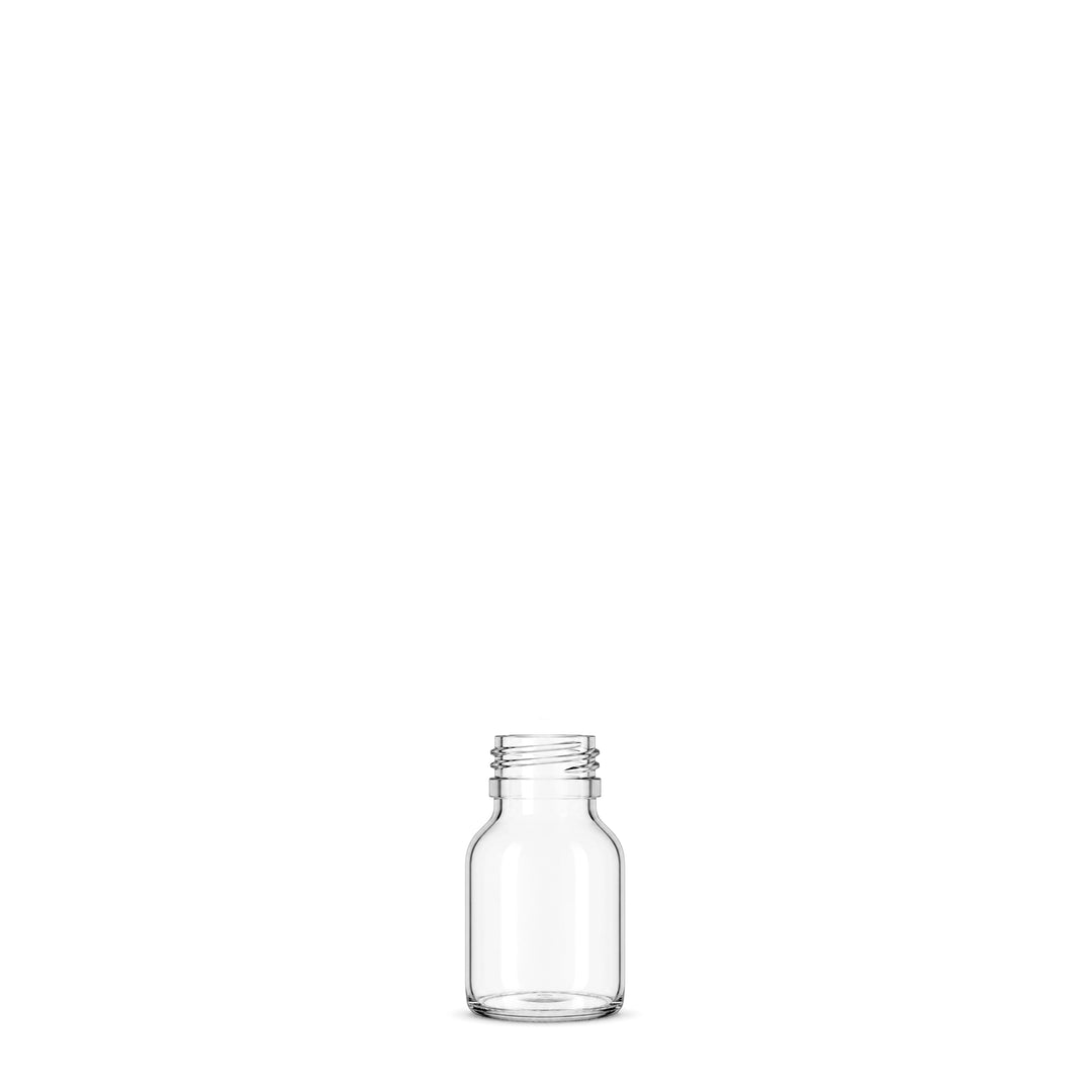 30ml Clear Glass Alpha Bottle - Glass - Medical Glass - Coloured Bottles