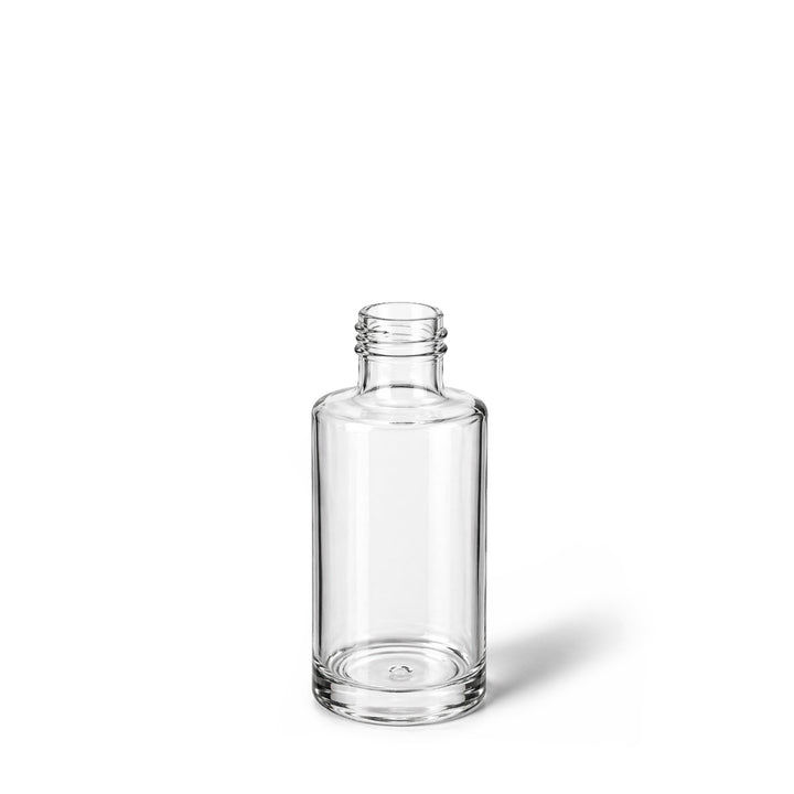 30ml Clear Glass Cosmetic Thames Bottle features an 18mm Screw Neck