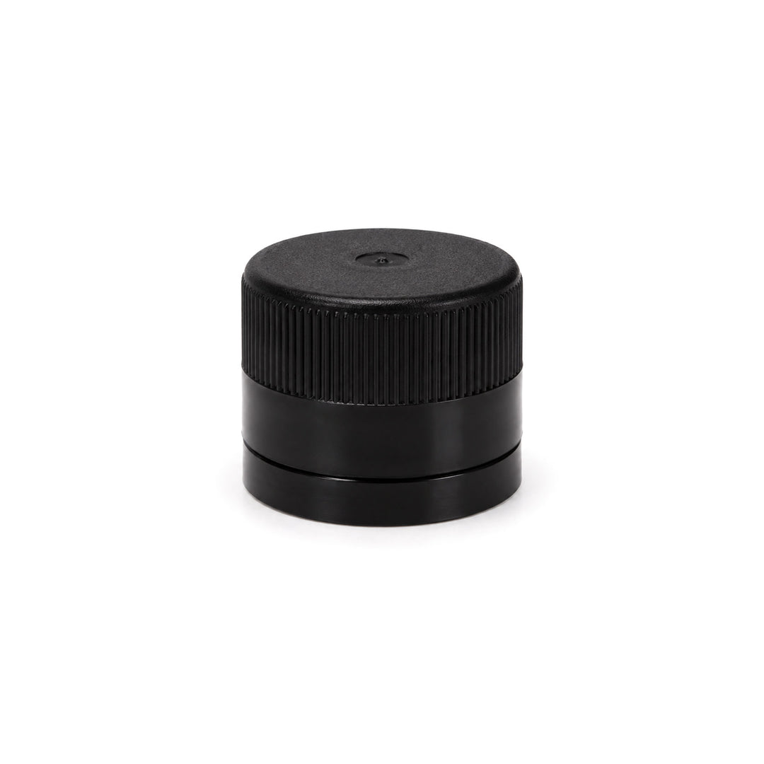 31.5mm Plastic Black Cap with Black Tamper - Closures - Coloured Bottles
