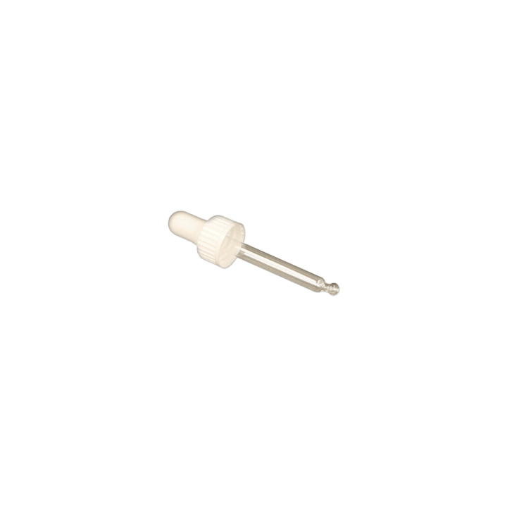 GL18 15ml, 68mm White Pipette - Caps - Pipettes - Coloured Bottles